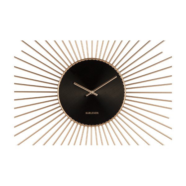 Sienas pulkstenis melnā un zelta krāsā Karlsson Peony, ø 95 cm-image-2