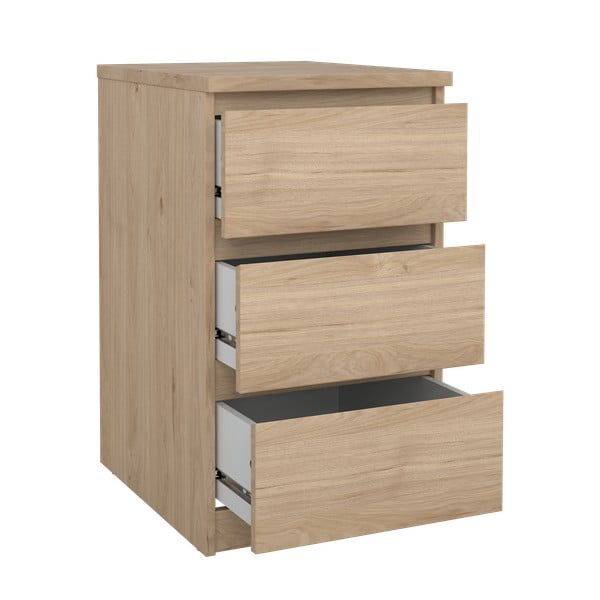 Dabīga toņa kumode ar ozolkoka imitāciju 40x70x50 cm Naia – Tvilum-image-2