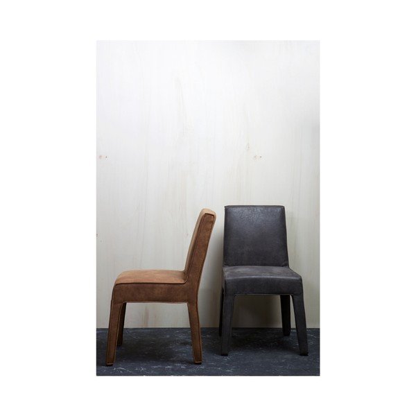 2 brūnu ādas krēslu komplekts BePureHome Cocoon-image-1
