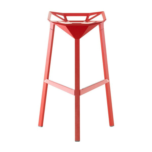 Sarkans bāra krēsls Magis One, augstums 74 cm