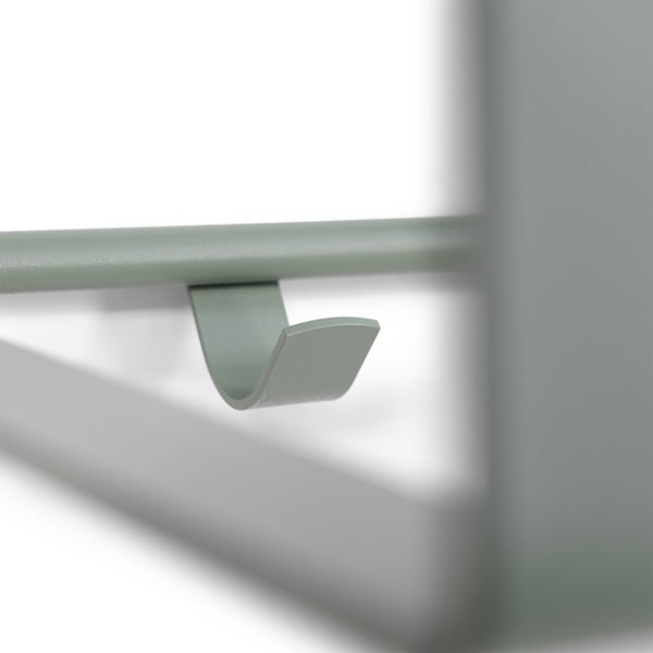 Dūmakaini zaļš metāla sienas pakaramais ar plauktu 100 cm Rex – Spinder Design-image-3