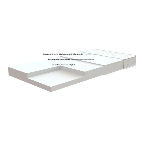 Bērnu putu matracis Vipack Soft, 90 x 200 cm-image-2