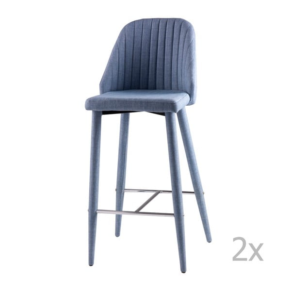 2 gaiši zilu bāra krēslu komplekts sømcasa Cassie
