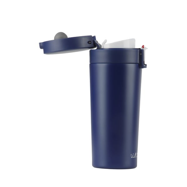Tumši zila ceļojumu termo krūze Vialli Design Fuori, 400 ml-image-2