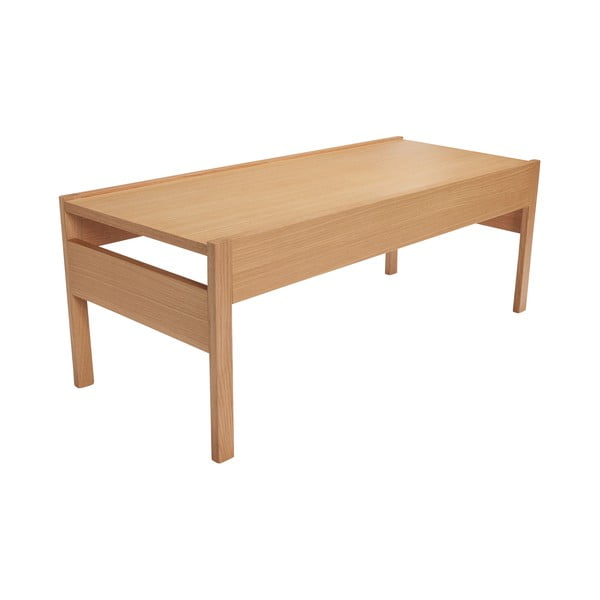 Dabīga toņa žurnālgaldiņš ar ozolkoka imitācijas galda virsmu 50x120 cm Forma – Hübsch-image-2