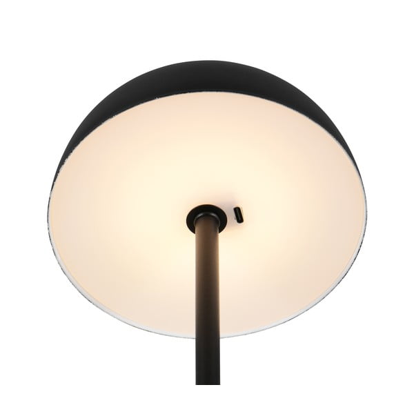 Matēti melna LED galda lampa ar metāla abažūru (augstums 21 cm) Munoz – Trio-image-2