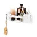 Balts pārstrādātas plastmasas vannas istabas stūra plaukts ar uzstādīšanu bez urbšanas Flex – Umbra