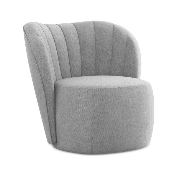 Pelēks atpūtas krēsls no šenila auduma Keloa – Makamii