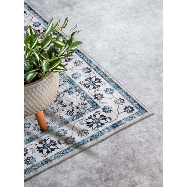 Gaiši zils paklājs 120x160 cm Saveh Cream Blue – Elle Decoration-image-2