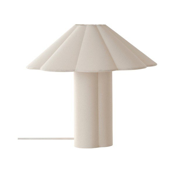Krēmkrāsas lina galda lampa (augstums 38 cm) Gerd – Jotex