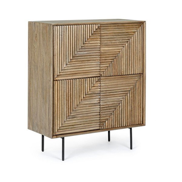 Dabīga toņa mango masīvkoka skapītis 92x110x40 cm Darsey – Bizzotto