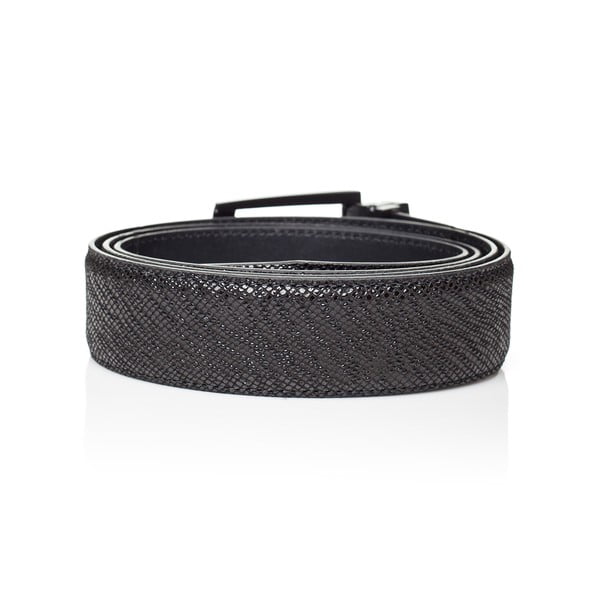 Melna vīriešu ādas josta Ferruccio Laconi Thor, garums 90 cm-image-1