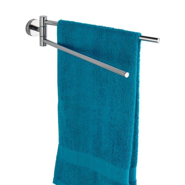 Spīdīgas sudraba krāsas nerūsējošā tērauda sienas dvieļu turētājs Bosio – Wenko-image-2