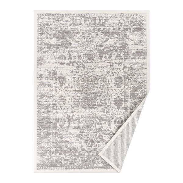 Balts rakstains divpusējs paklājs Narma Palmse, 70 x 140 cm