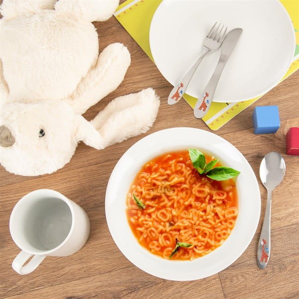 Nerūsējošā tērauda bērnu galda piederumi sudraba krāsā (3 gab.) – Orion-image-1