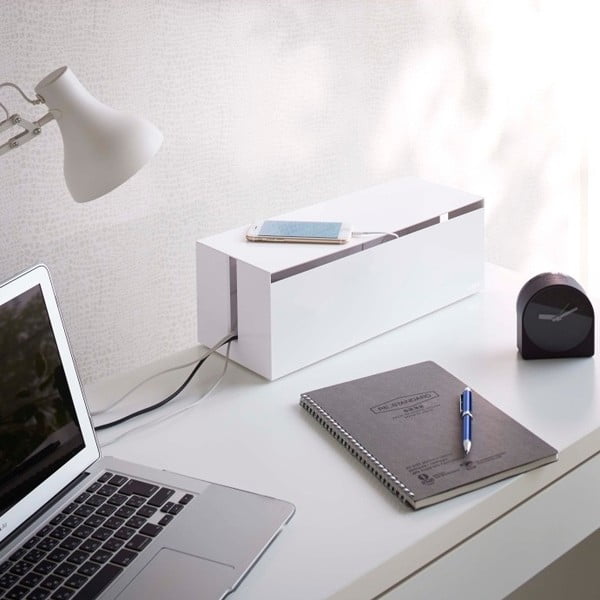 Balta kabeļu kaste YAMAZAKI Web Cable Box-image-4