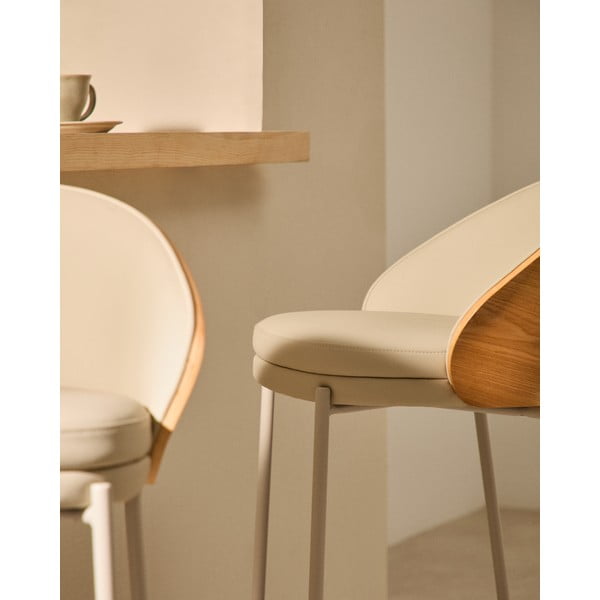 Bēšs/gaiša dabīga toņa bāra krēsls (sēdekļa augstums 65 cm) Eamy – Kave Home-image-3