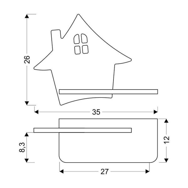 Pelēks bērnu gaismeklis House – Candellux Lighting-image-1