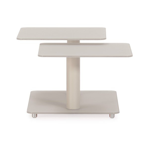 Krēmkrāsas stikla žurnālgaldiņš 54x115 cm Elvi – Marckeric-image-2