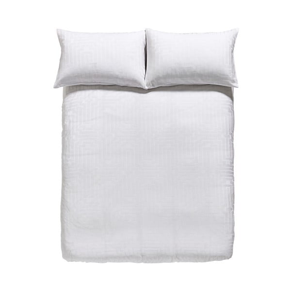 Balta kokvilnas satīna gultas veļa vienvietīgai gultai 135x200 cm – Bianca-image-2
