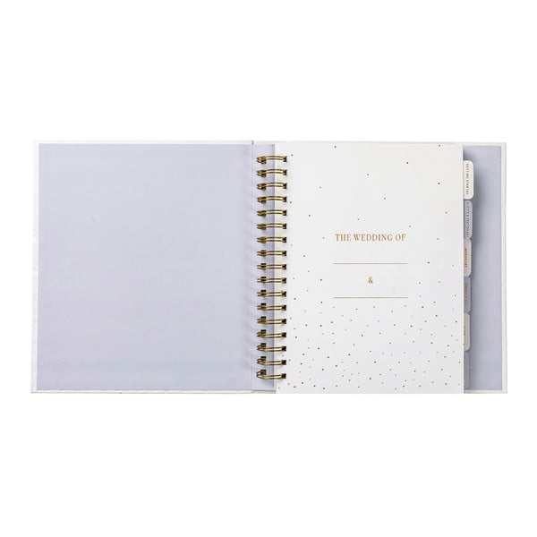 Balts kāzu plānotājs ar uzglabāšanas kabatām Busy B-image-3