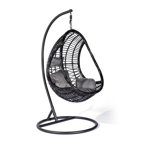 Melns rotangpalmas krēsls Le Bonom Tahiti-image-1