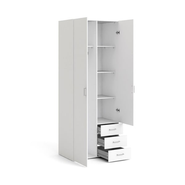 Balts drēbju skapis 78x200 cm Space – Tvilum-image-4