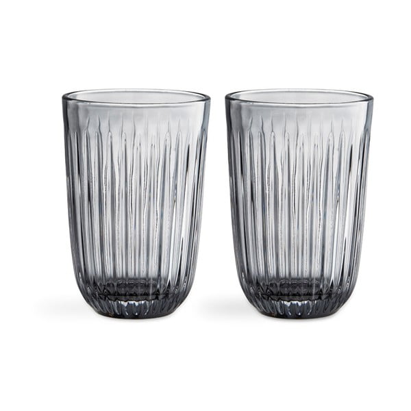 2 pelēka stikla glāžu komplekts Kähler Design Hammershoi, 330 ml