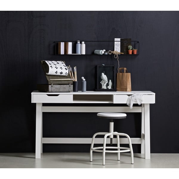 Balts rakstāmgalds WOOOD Nikki-image-1