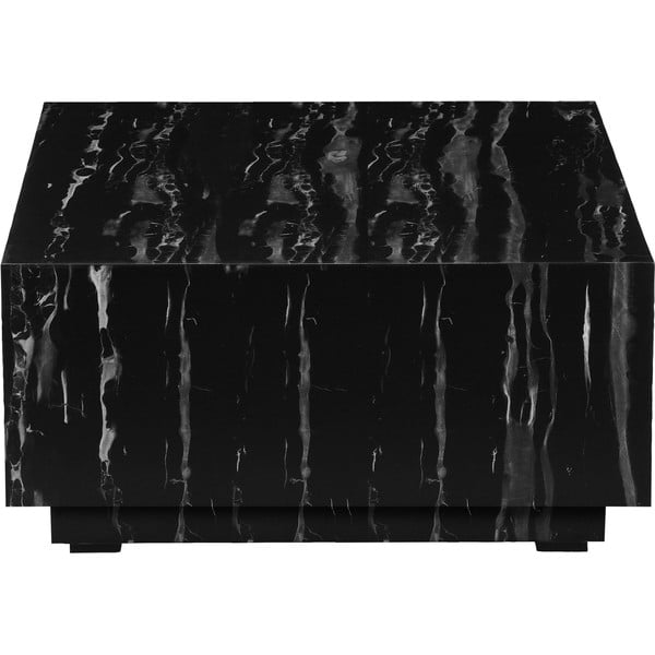 Melns žurnālgaldiņš ar marmora imitāciju 100x100 cm Vito – Støraa-image-3