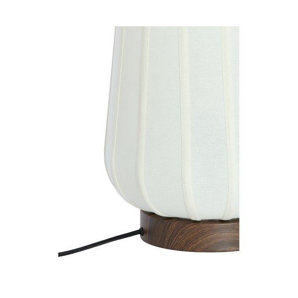 Balta metāla galda lampa ar auduma abažūru (augstums 29 cm) Bibia – Light & Living-image-4