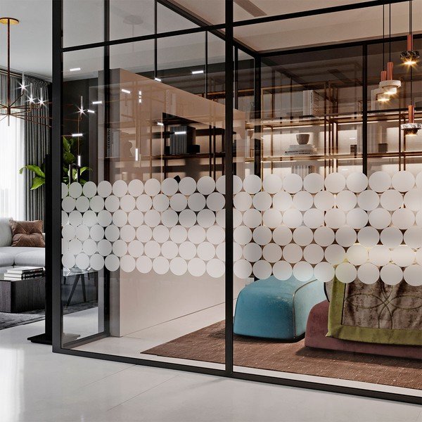 Logu uzlīmes (50 gab.) 10x10 cm Clackout Circle – Ambiance-image-3