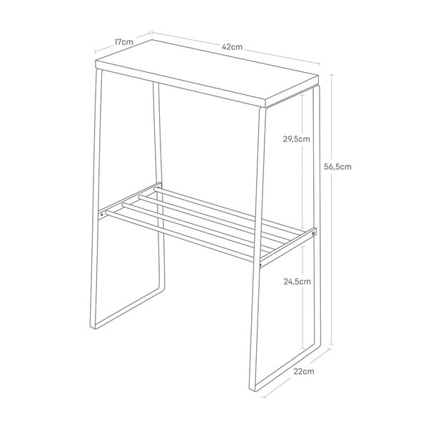Sānu galdiņš 22x42 cm Tosca – YAMAZAKI-image-3