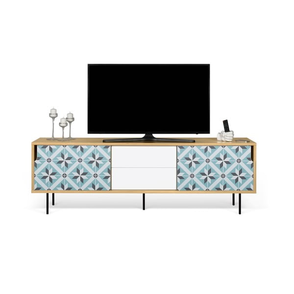 Ozolkoka TV galdiņš ar metāla kājām TemaHome Dann Makaresh-image-3