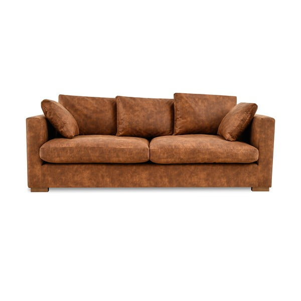 Konjakbrūns dīvāns 220 cm Comfy – Scandic