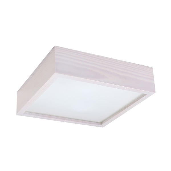 Balta griestu lampa ar stikla abažūru 30,5x30,5 cm Busha – Nice Lamps