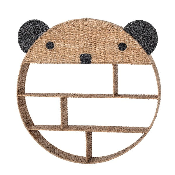 Dabīga toņa bērnu sienas grāmatu plaukts no jūraszāles 91,5x98 cm Ghalia – Bloomingville Mini-image-2