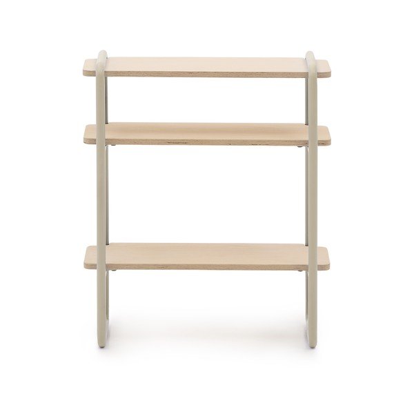 Bēšs/dabīga toņa piekarināms bērnu grāmatu plaukts ar oškoka imitāciju 60x70x28 cm Tinn – Kave Home-image-2