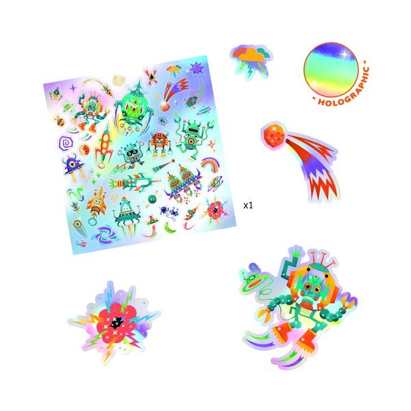 30 uzlīmju komplekts Djeco Space-image-2