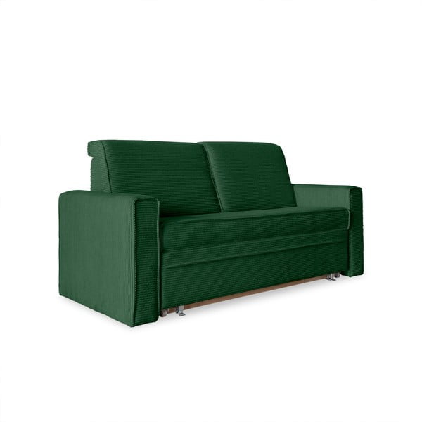 Tumši zaļš izvelkamais dīvāns 168 cm Lucky Lucy – Miuform