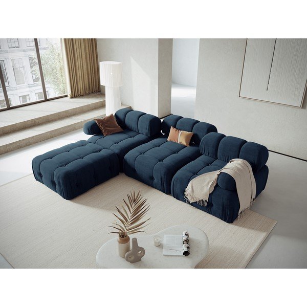Tumši zils stūra dīvāns Ferento – Cosmopolitan Design-image-1