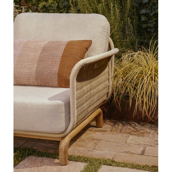Bēšs/krēmkrāsas polsterēts dārza atpūtas krēsls Alipa – Kave Home-image-3