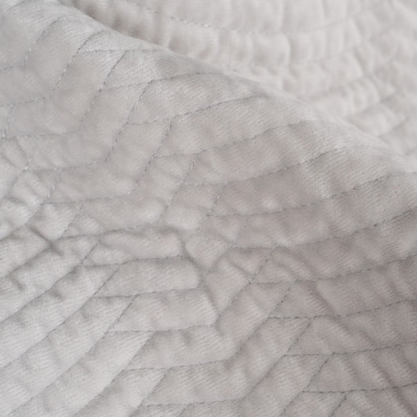 Krēmkrāsas samta stepēts gultas pārklājs 230x260 cm – Ixia-image-2