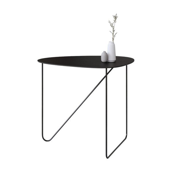 Melns metāla žurnālgaldiņš 44x50 cm Curve L Bull – LIND DNA-image-3