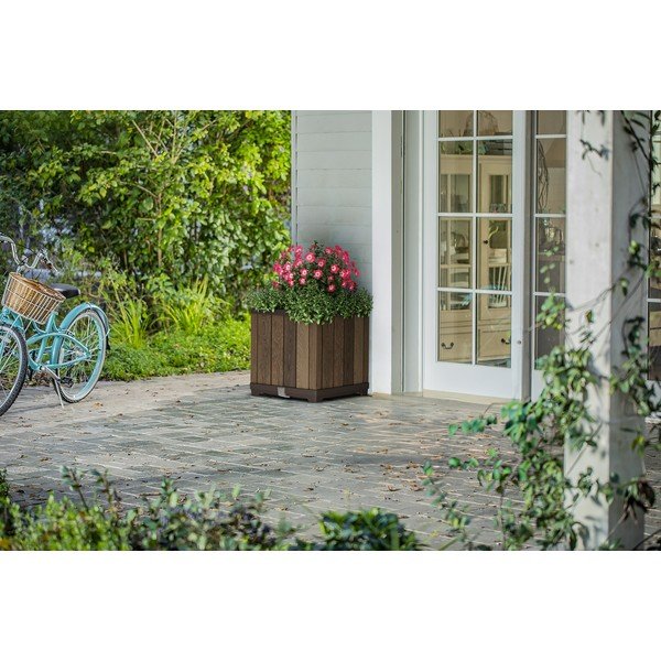 Plastmasas pašlaistošs puķu pods Deco Square – Keter-image-1