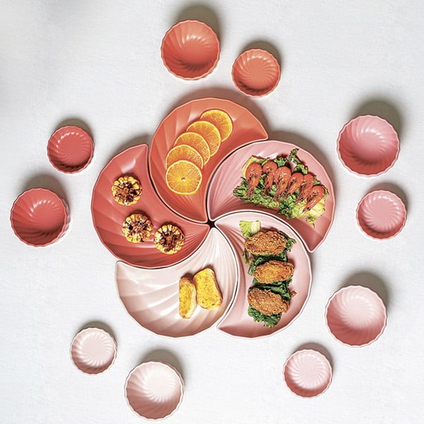 Māla servēšanas trauku komplekts (5 gab.) Palmarosa pink – Villa Altachiara-image-2