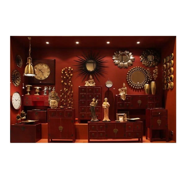 Sarkana zema kumode 130x50,5 cm Oriente – Ixia-image-3