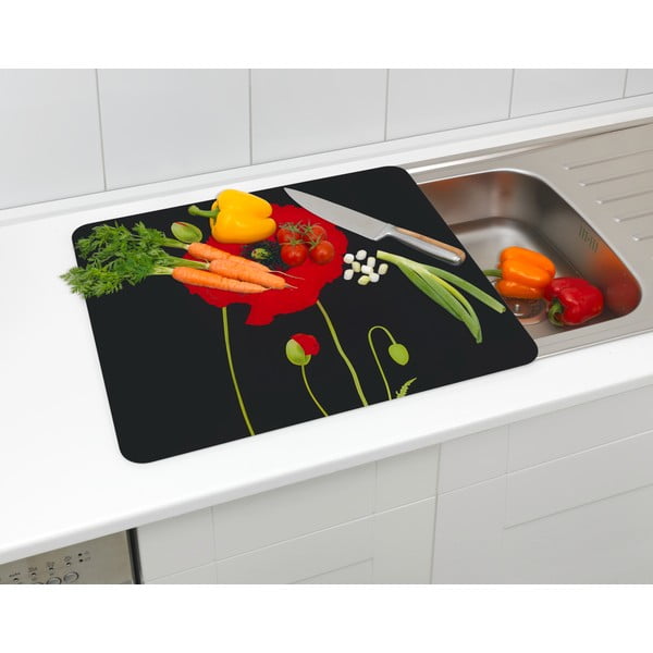 Rūdīta stikla aizsargplāksne plītij 50x56 cm Poppy – Maximex-image-3