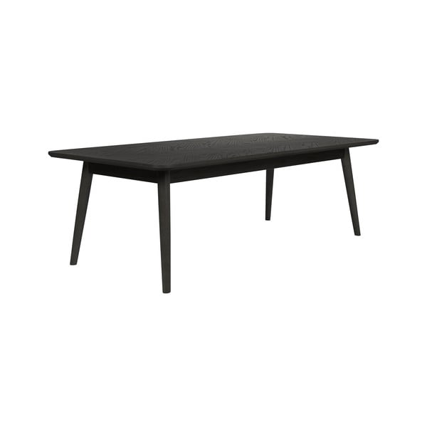 Melns žurnālgaldiņš ar ozolkoka imitācijas galda virsmu 60x120 cm Fabio – White Label-image-2