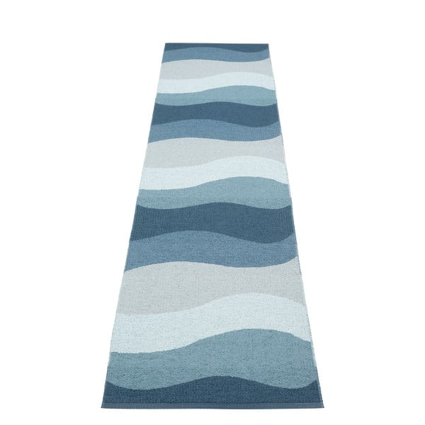 Zils iekštelpu un āra celiņa paklājs 70x300 cm Urvi Water – Pappelina